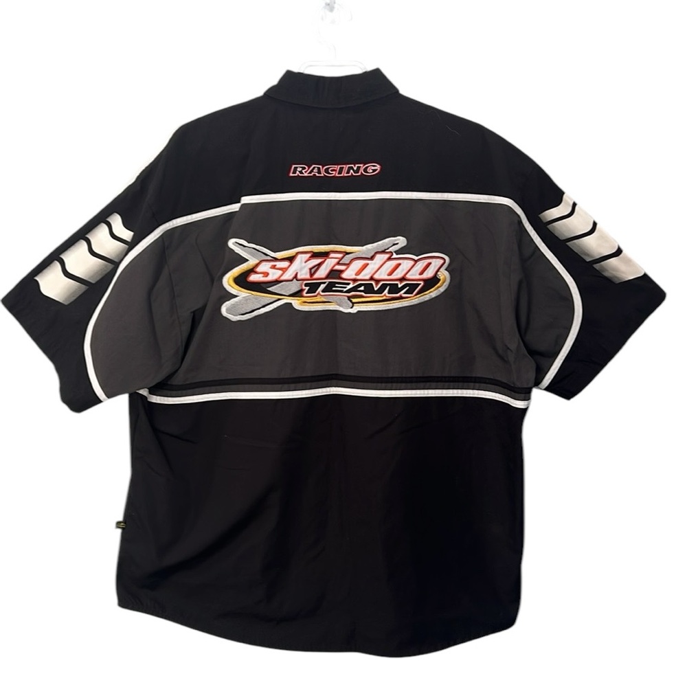 Ski-Doo Team Bombardier Rotax Racing Button-Up Mechanic Shirt Men's Size Large